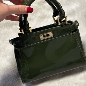 Glossy Olive Mini Bag